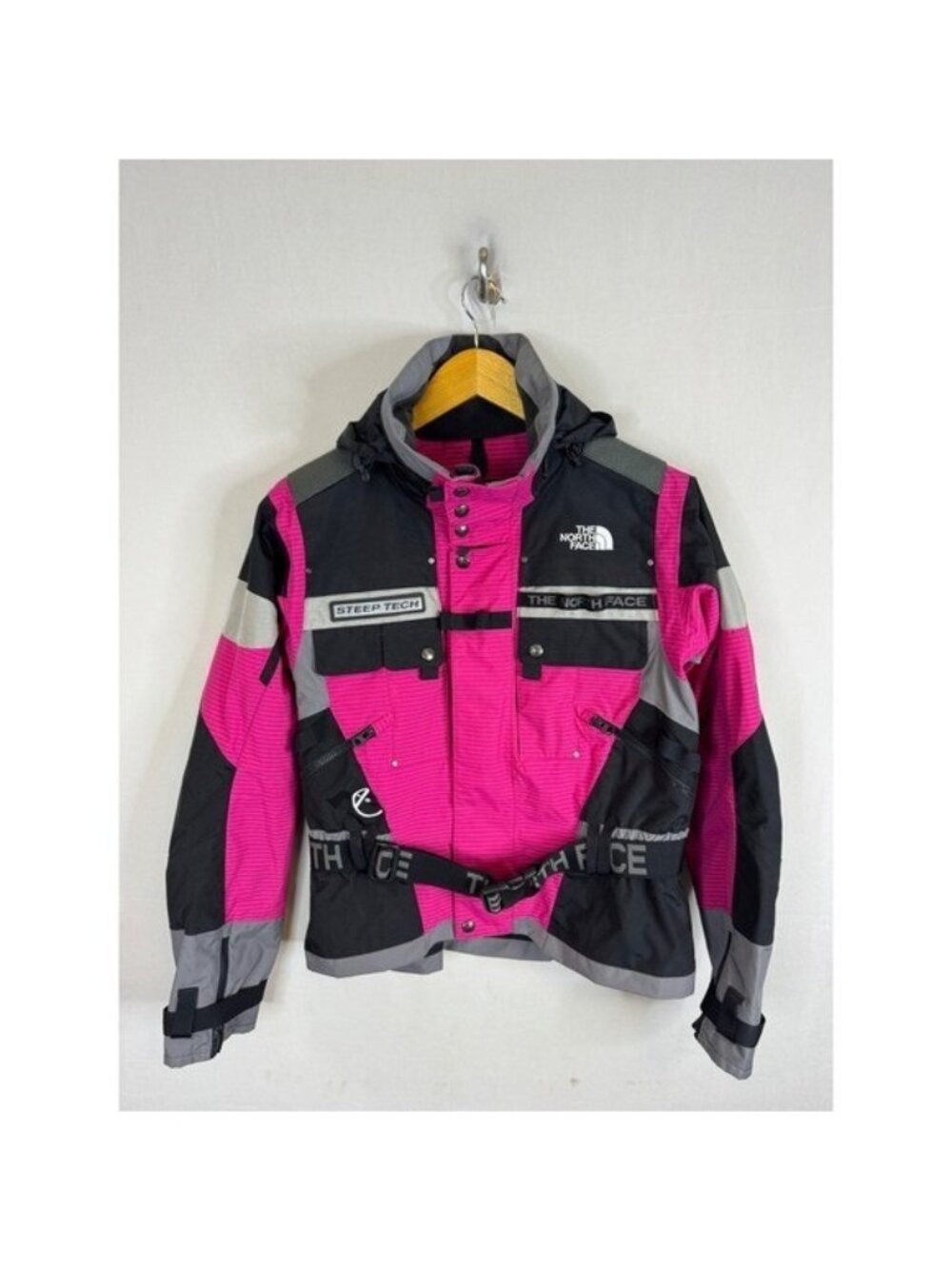 Vintage The North Face Steep Tech Ski Jacket Pink Black Grey APMV Women's M